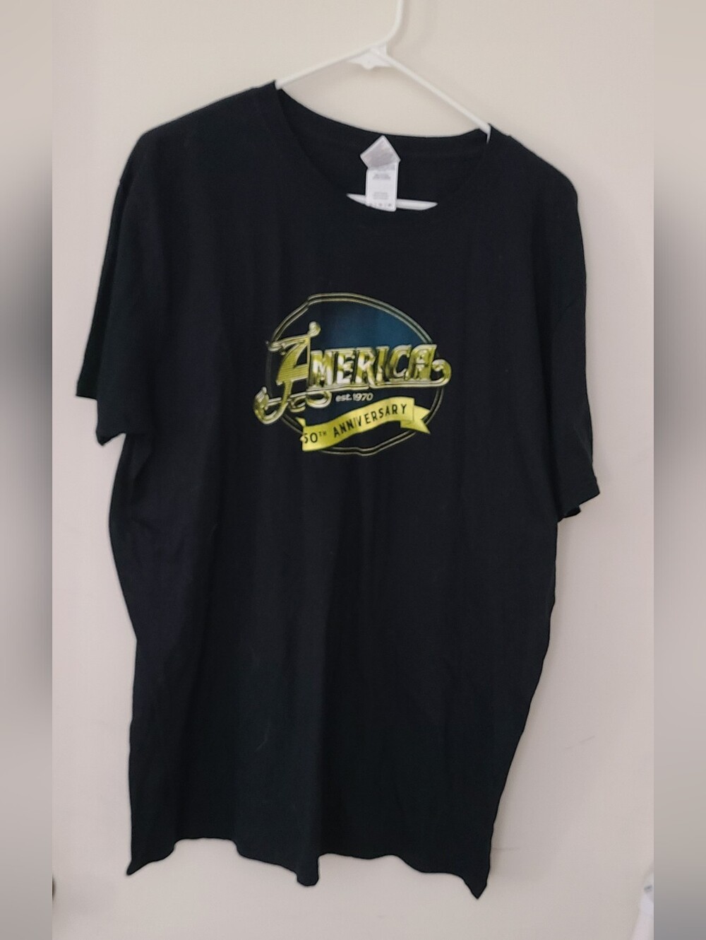 America 50th Anniversary Tour Gildan Black Short-Sleeve T-Shirt XL